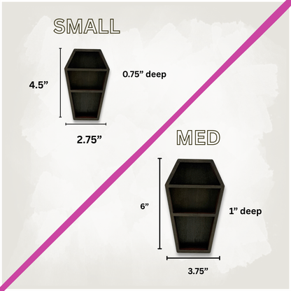 Small Coffin Shaped Trinket Shelf