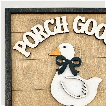 Porch Goose Social Club Sign 4.5”x5.5”