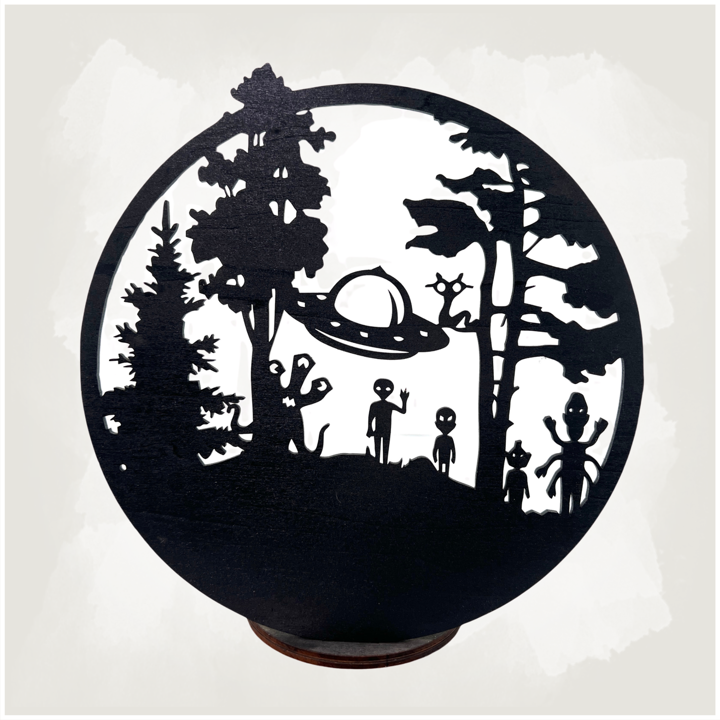 Alien UFO Shadow Light Candle Holder