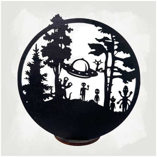 Alien UFO Shadow Light Candle Holder