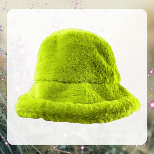 Green Fur Bucket Hat