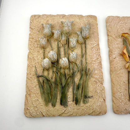 Vintage Cheri Blum 3D Floral Wall Art Set