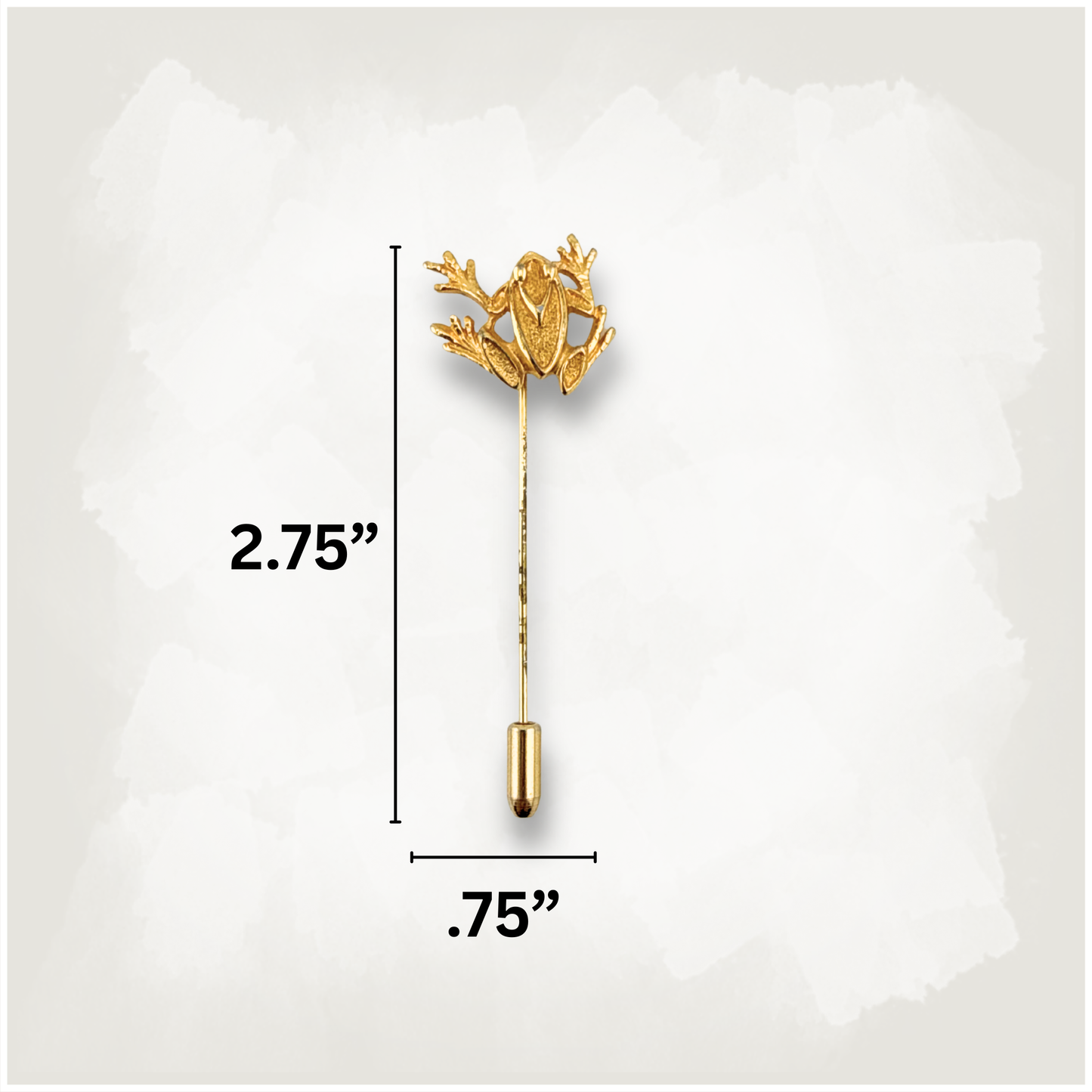 Vintage Gold Frog Stick Pin