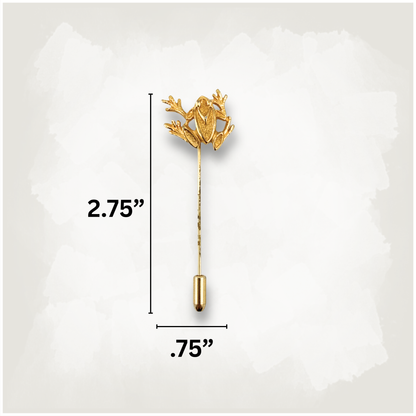 Vintage Gold Frog Stick Pin