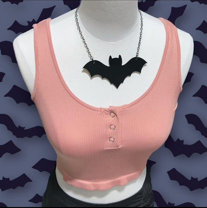 Gothic Bat Statement Necklace