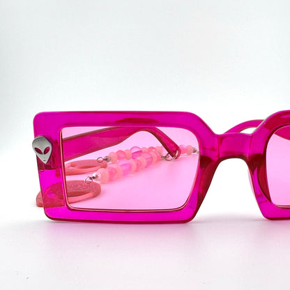 Extraterrestrial Pink Alien Festival Sunglasses