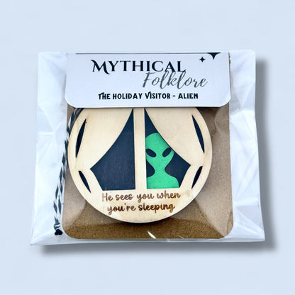 Alien Creepy Christmas Ornament