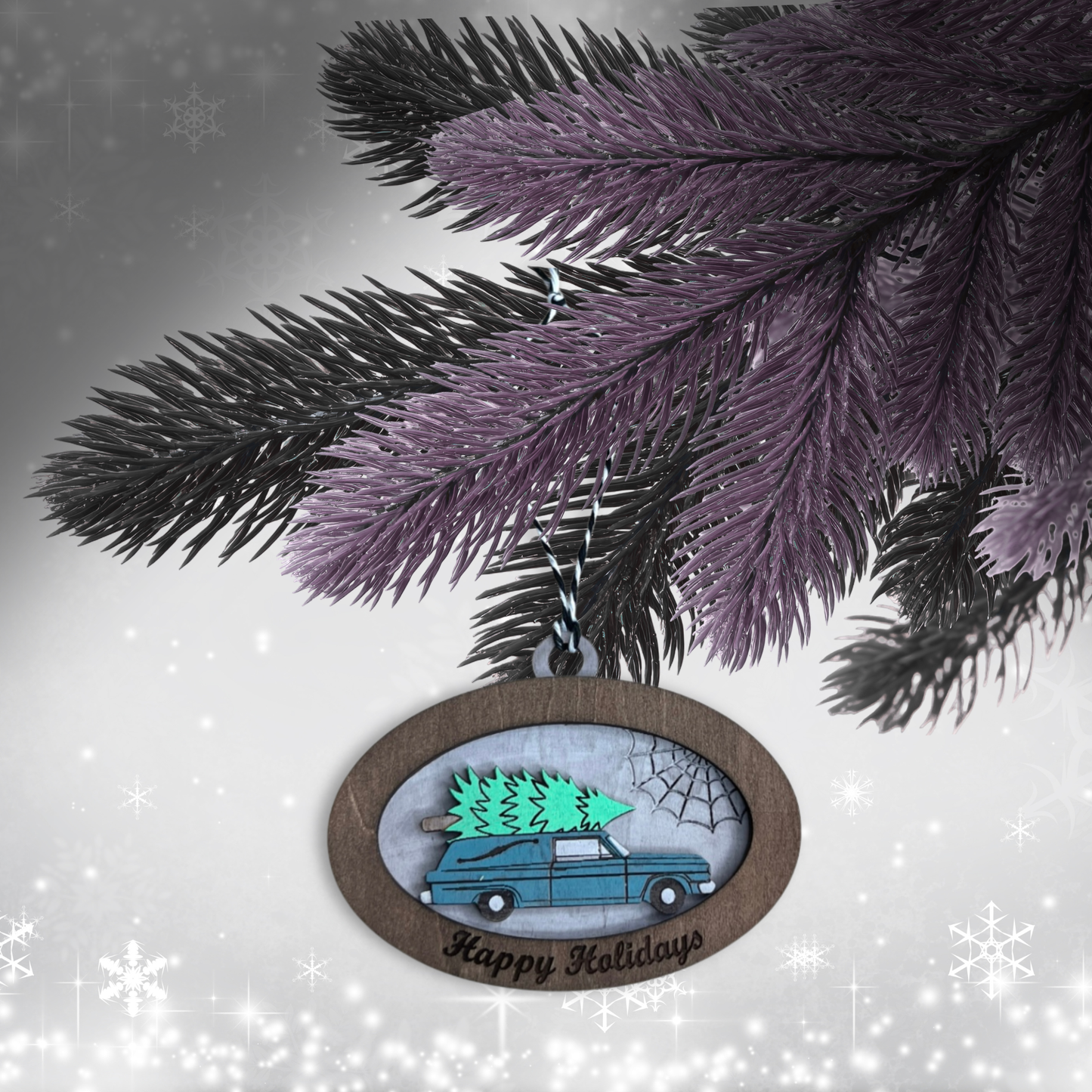 Haunted Hearse Spooky Creepmas Ornament