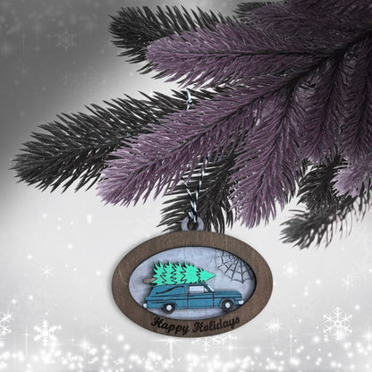 Haunted Hearse Spooky Creepmas Ornament