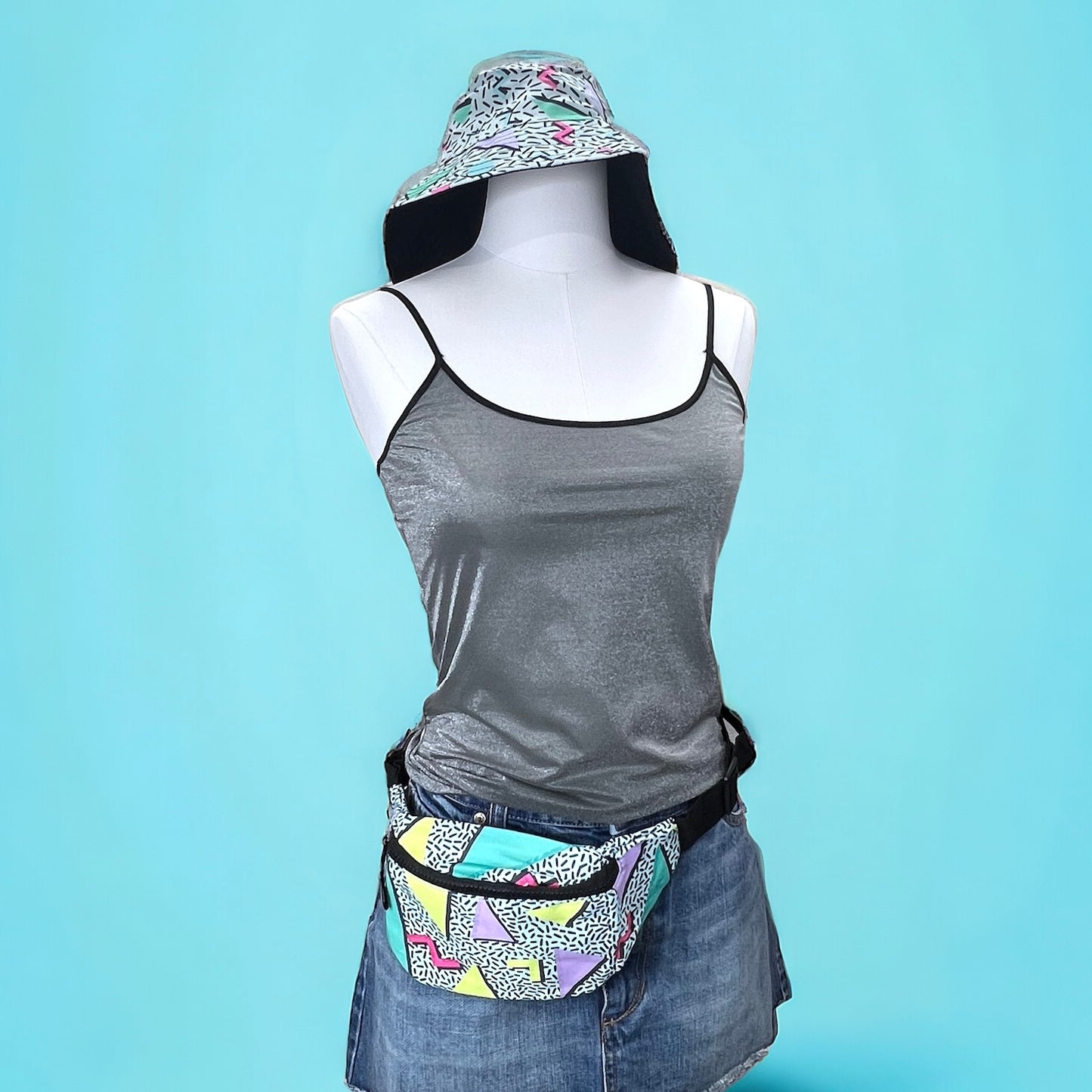 Retro Party Matching Fanny Pack and Bucket Hat