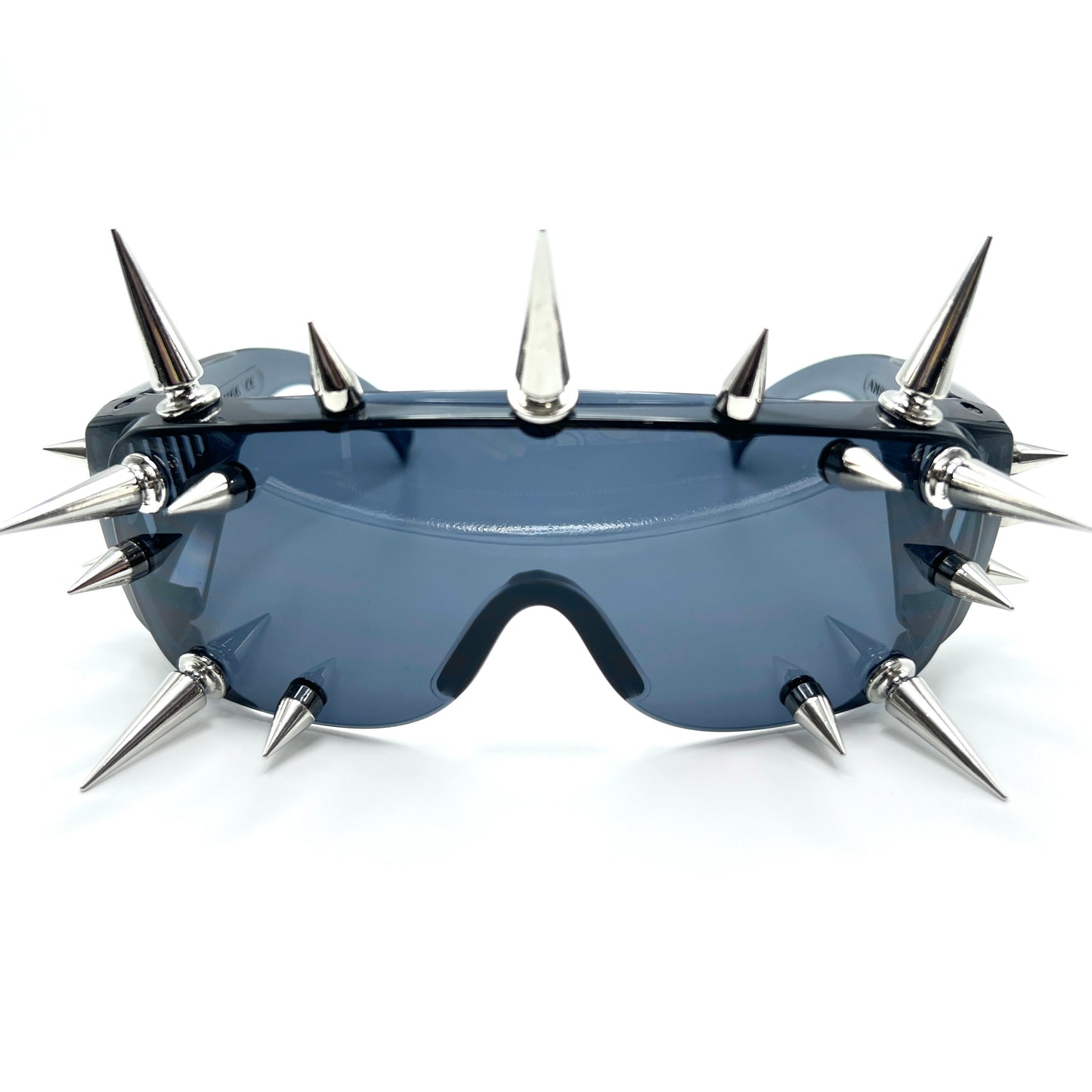 Punk Rock Studded Spike Shield Sunglasses