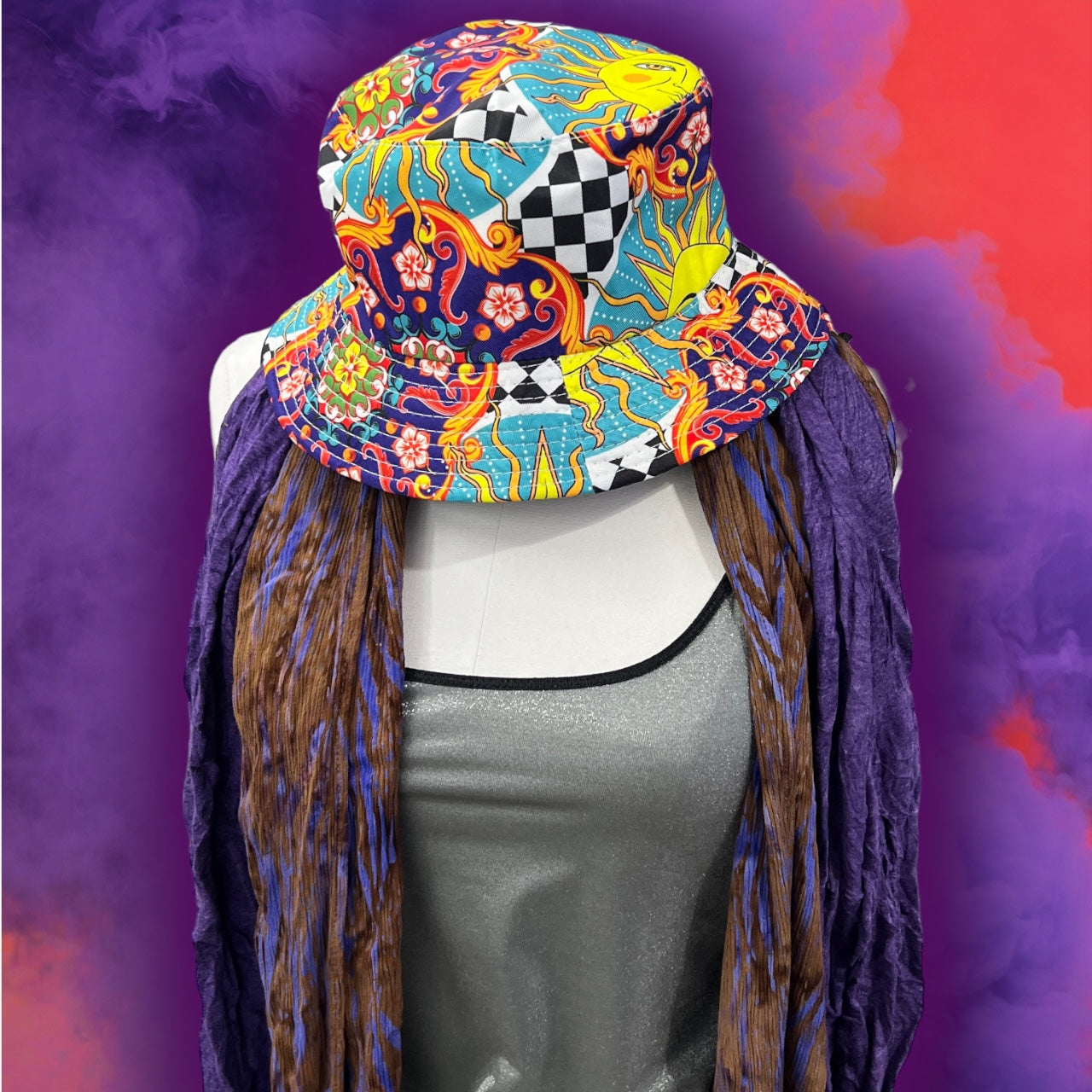 Celestial Retro Rave Bucket Hat