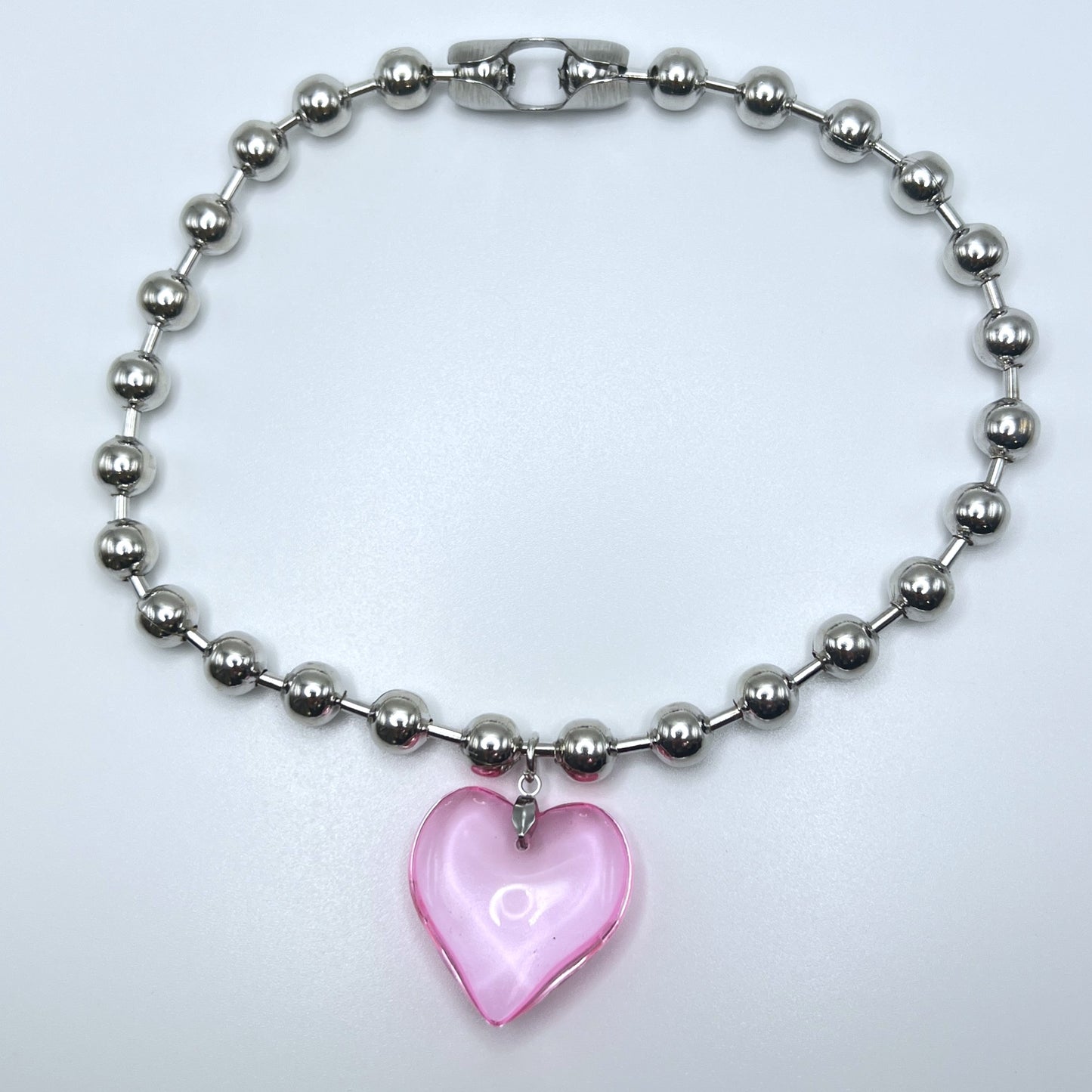 Y2K Crystal Heart Choker Necklace