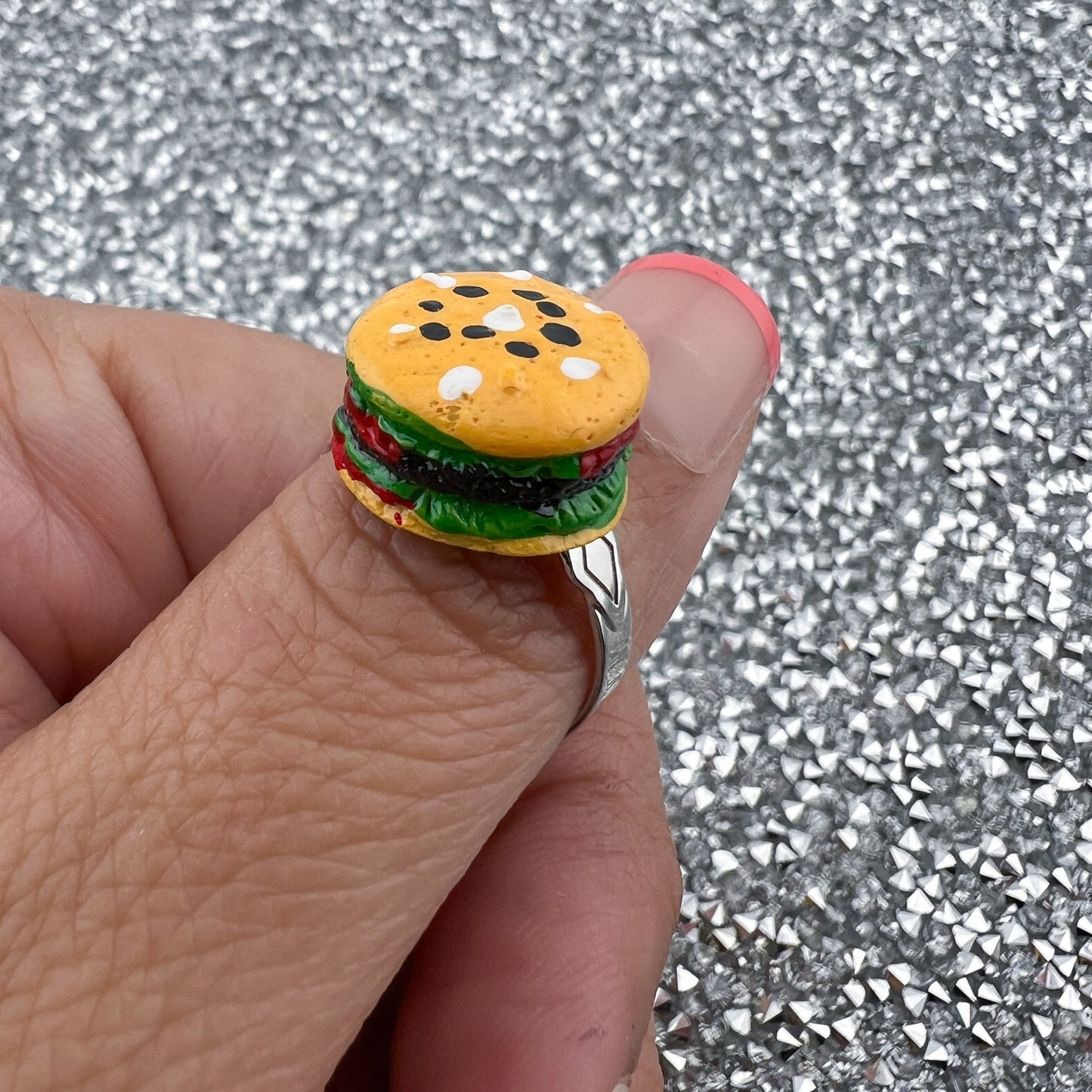 Mini Food Hamburger Ring