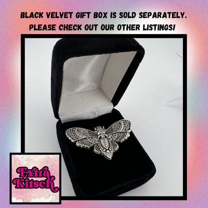 Magical Moth Gothic Statement Ring