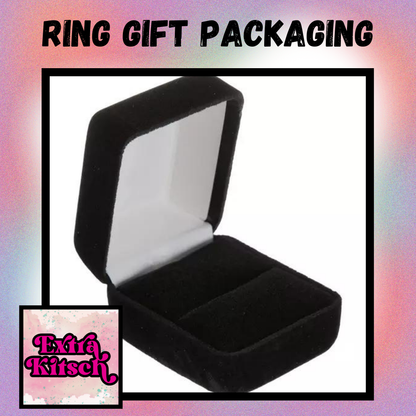 Black Velvet Ring Gift Packing Box