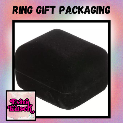 Black Velvet Ring Gift Packing Box