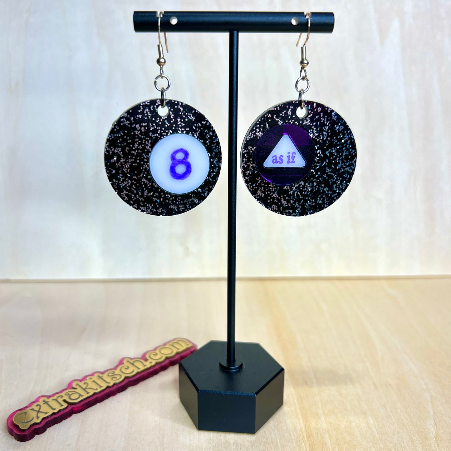 Magic Eight Ball Earrings