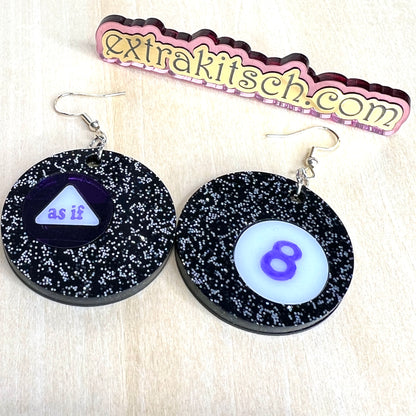 Magic Eight Ball Earrings