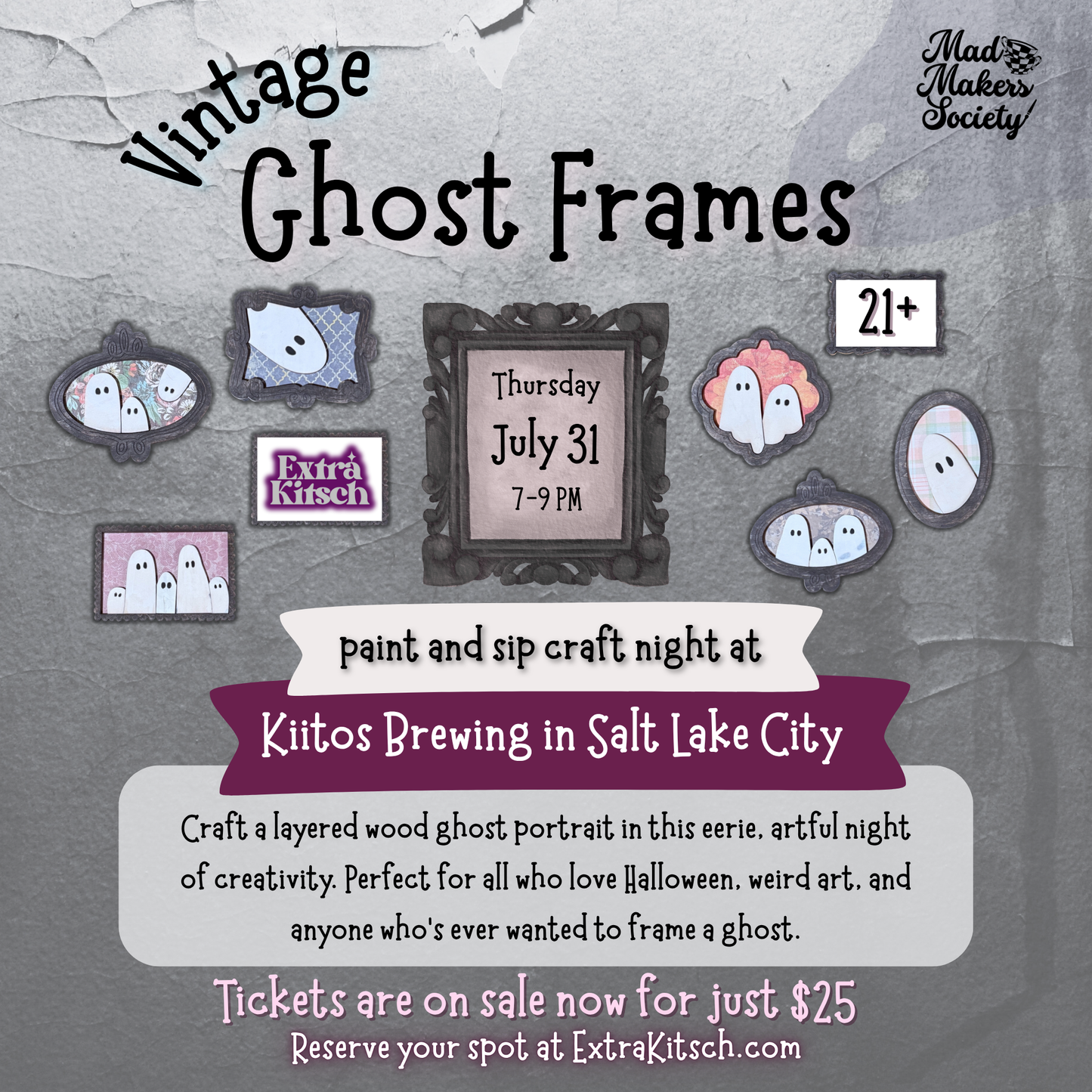 Spooky Paint & Sip: Ghost Portraits