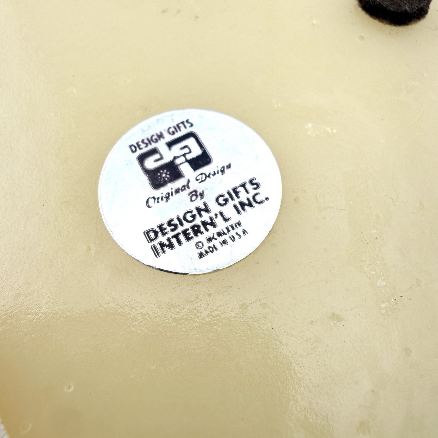 Vintage Lucite Vanity Trinket Box with Dried Yellow Flowers Embedded