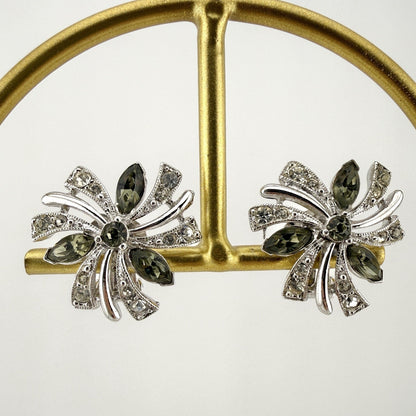 Vintage Bogoff Atomic Starburst Clip On Earrings