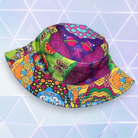 Spaced Out in Space Trippy Bucket Hat 🍄
