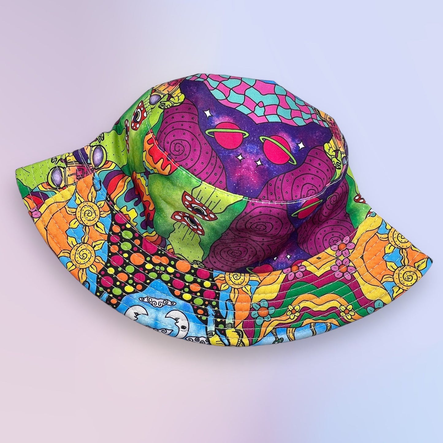 Spaced Out in Space Trippy Bucket Hat 🍄