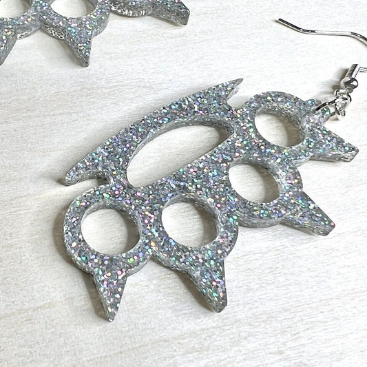 Y2K Glitter Knuckles Earrings