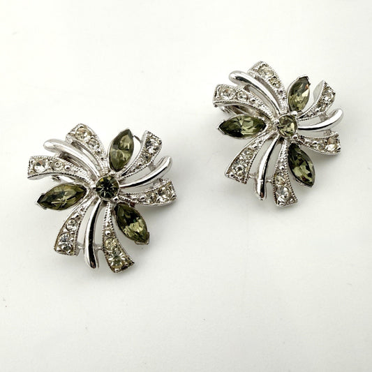 Vintage Bogoff Atomic Starburst Clip On Earrings